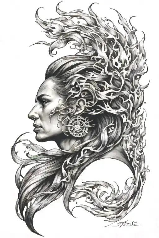 Fire And Wind Blowing