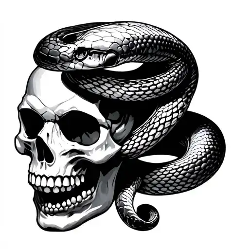 Snake Throwing Poison Skull Instead