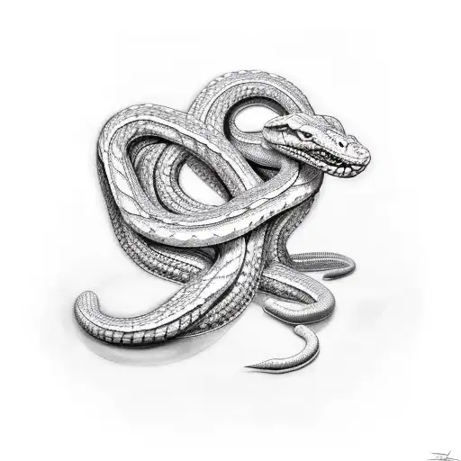 A Motorcycle Chain Transforming Into A Snake