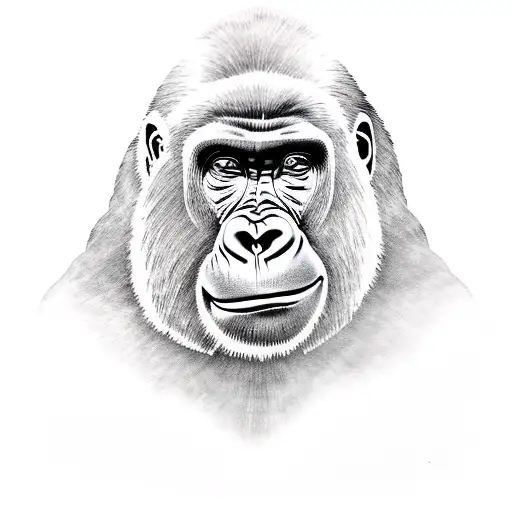 Gorilla Meditating In Jungle