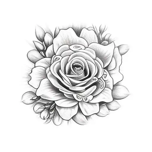 Mother Mary With Flowers