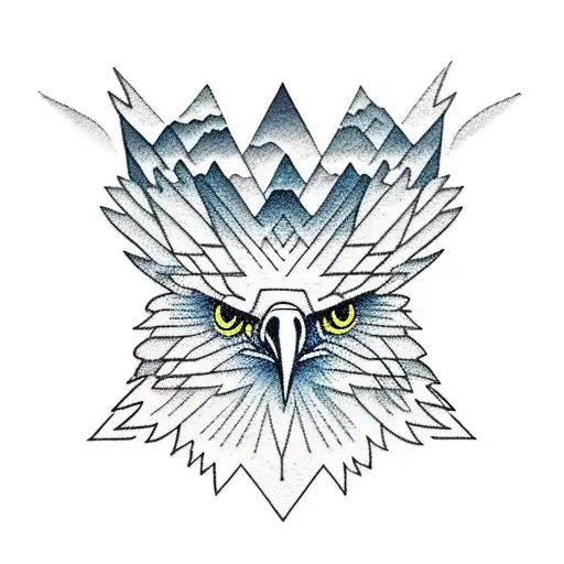 Mountains With Eagle