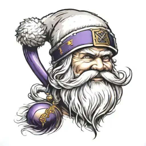 Minnesota Vikings Football Santa