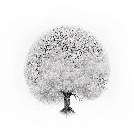 A Tree With Roots Shaped Like Musical Notes And Branches Reaching Towards The Stars