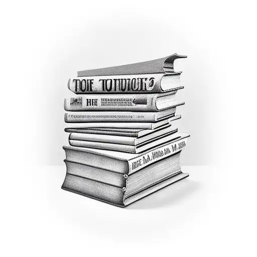 A Bookshelf With Philosophical Quotes As Book Titles