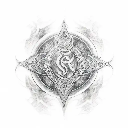 A Tattoo Of The Word 'Savior' In Ixtus Script