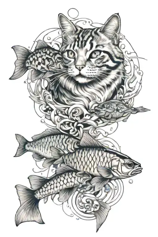 Cat And Fish Transforming