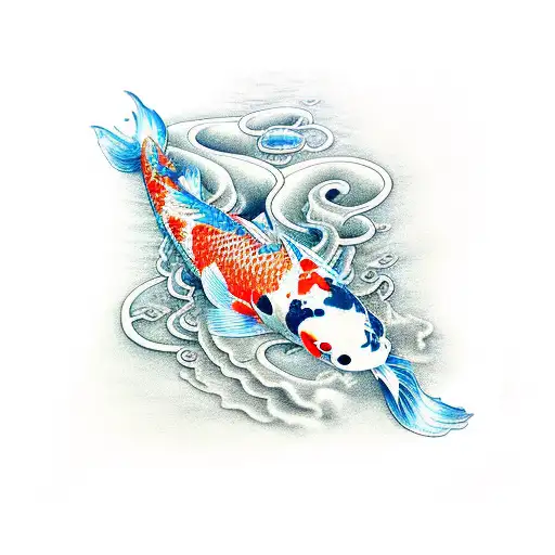 Koi Fish Transforms In Dragon