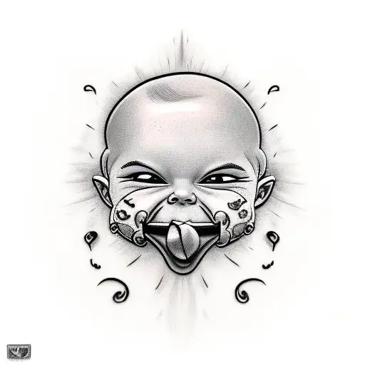 Baby Vampire With A Pacifier