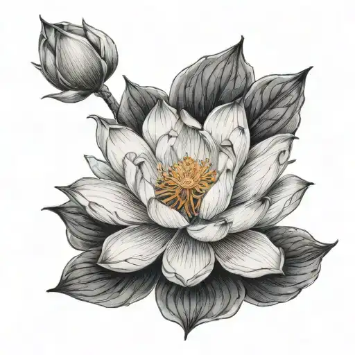 Lotus Flower With Skull Inside