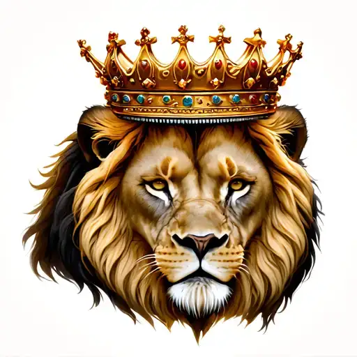 Lion Wearing A Crown