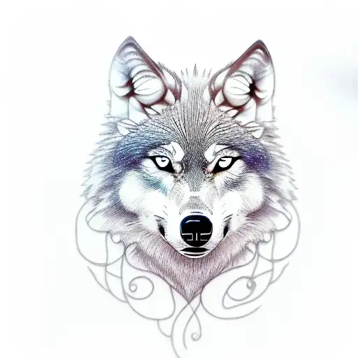 Wolf With Eye Tattoo