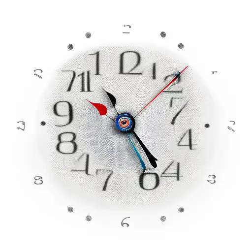 A Clock With Fitness Symbols As The Clock Hands