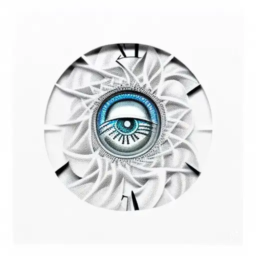 Hourglass Sand Clock With Illuminati Eye As The Sand