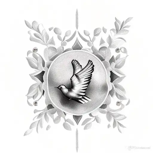 Blackberry Garland With A Dove