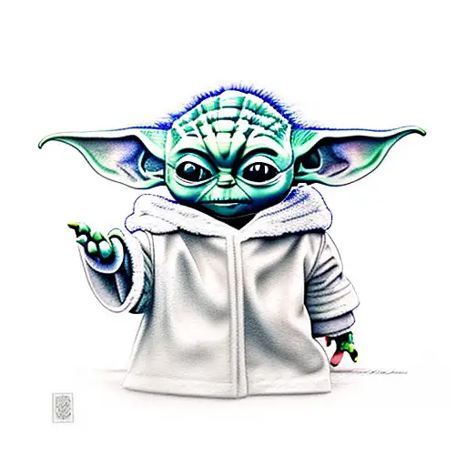 Baby Yoda Water Color