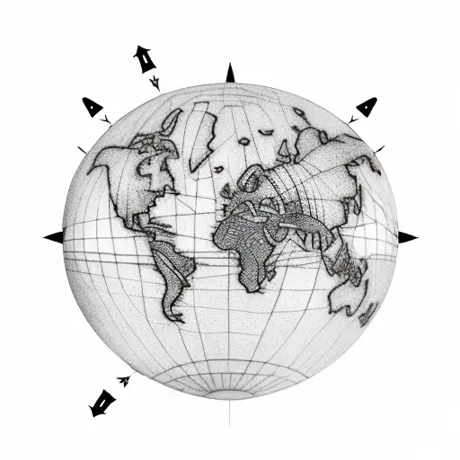 A Globe With A Trail Of Airplane Routes Connecting Different Continents