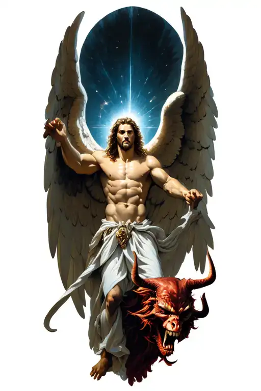 Archangel Michael Triumphing Over Satan