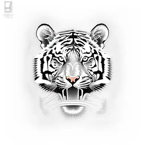 Tiger With A Womans Face In Her Mouth