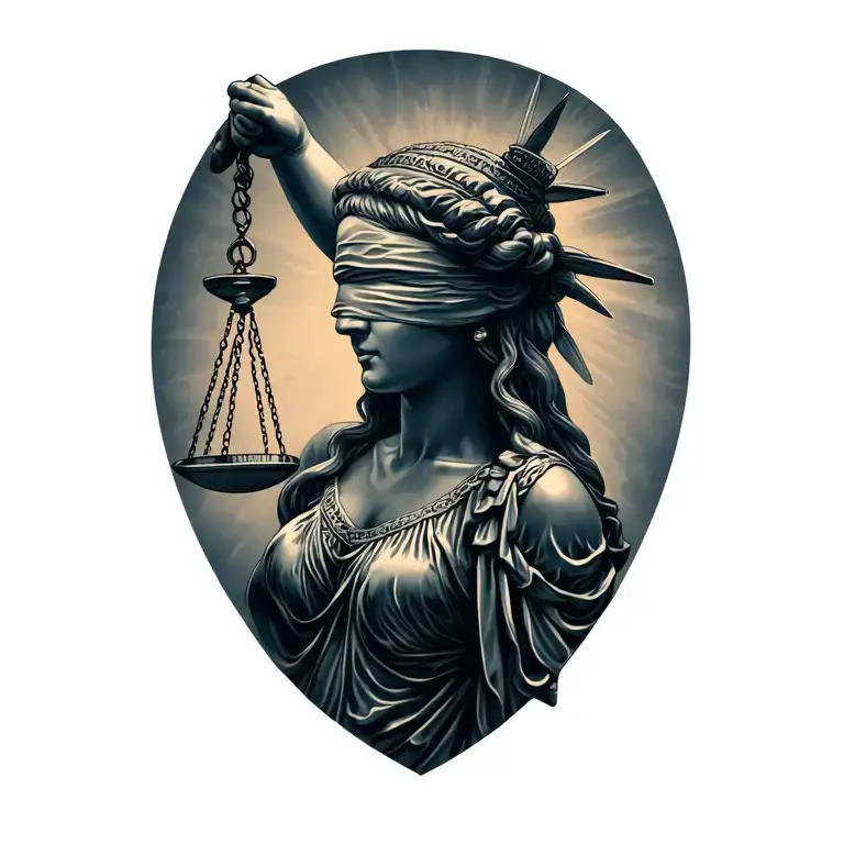 Lady Justice Blindfolded