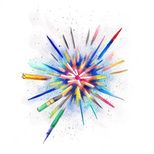 Fireworks Watercolor