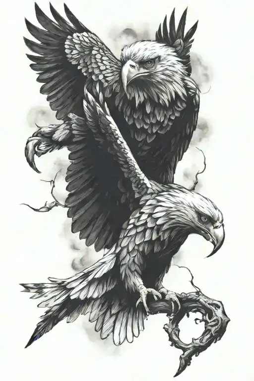 Yakuza And Eagle Flying