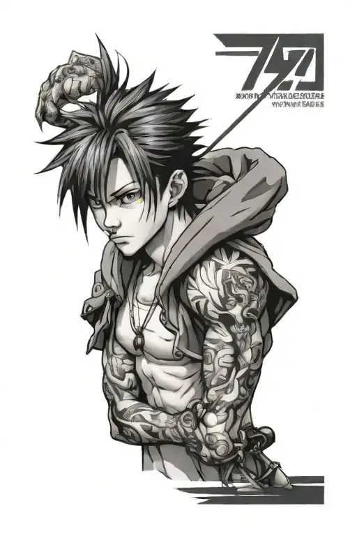 Design A Realistic Portrait Of A Famous Anime Character With A Unique Fitness Twist