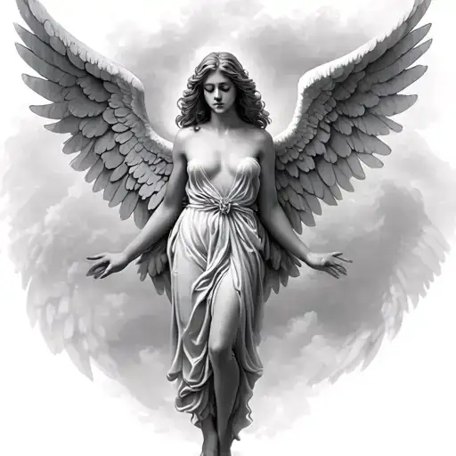 Angel Wings Spread Wide