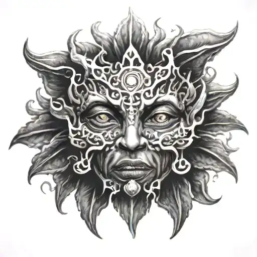 Black Mudusa Head No Eyes Like Fire