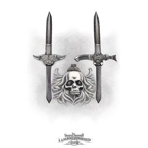 Scottish Longsword Sticking In Ground