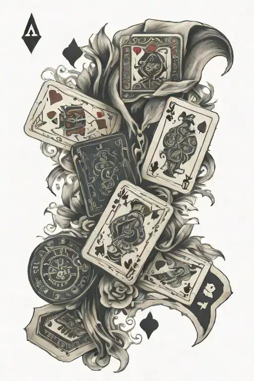 Hungarian Turul And Casino Cards Sleeve