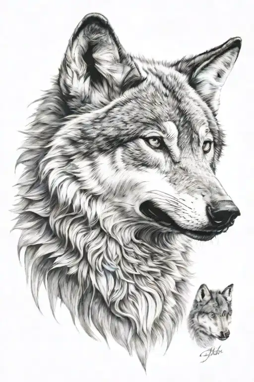 Wolf Face Tattoo