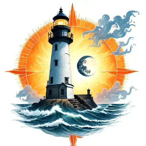 Lighthouse Of The Sun And Moon Wind Rose