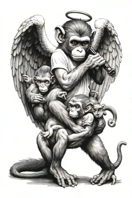 Angel And Monkey