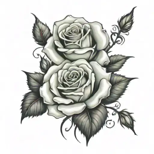Rose Tattoo Design Incorporating Lexus