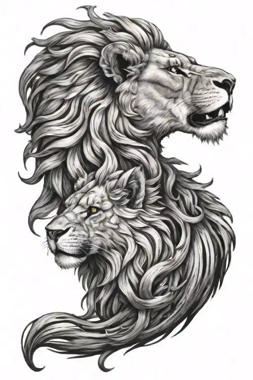 Lion And Phoenix Head