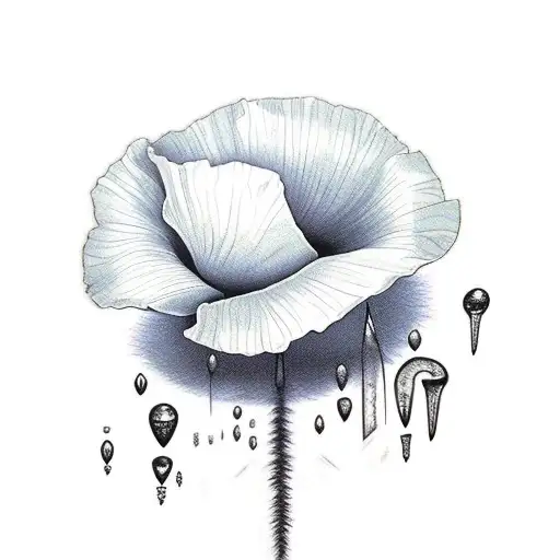 Poppy Flower Kintsukuroi Broken