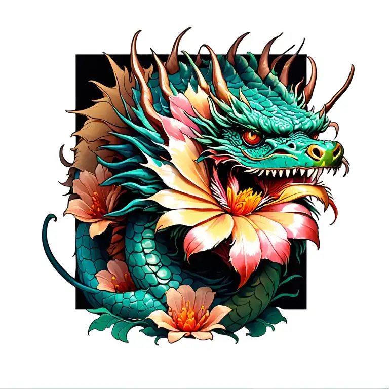 Flower And Dragon