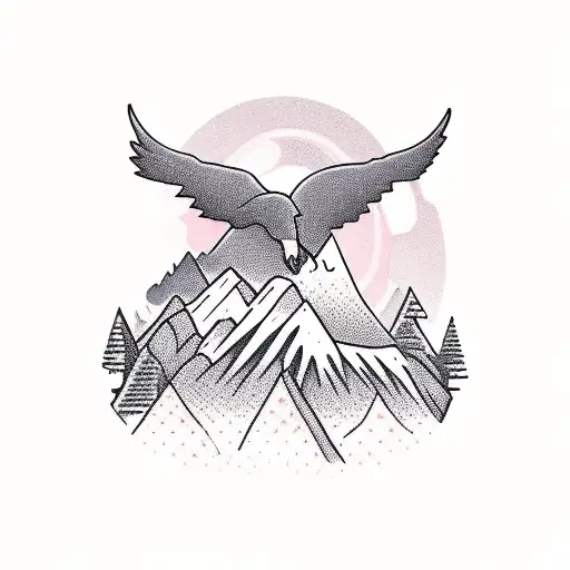 Animals With A Mountain In The Background With A Pretty Sunset