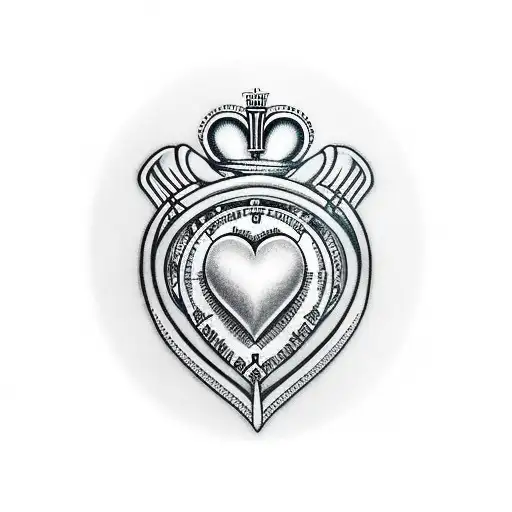 Claddagh Symbol With Music Notes Incorporated