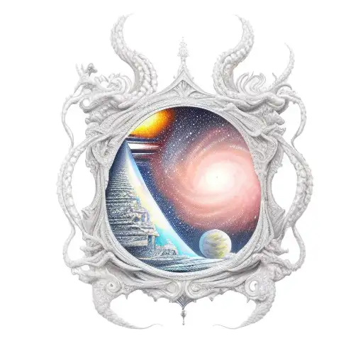 A Theater Scene Curtain Opening And Revealing The Immensity Of The Beautiful Universe