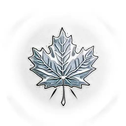 Tragically Hip Maple Leaf With Grateful Dead Lightening Bolt Inside