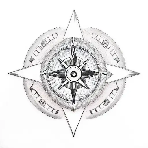 Motorcycle Compass And Nature