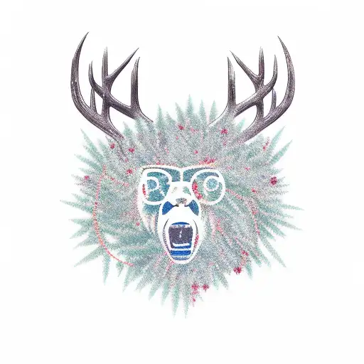 Mountains Pine Tree Bear Deer Eagle