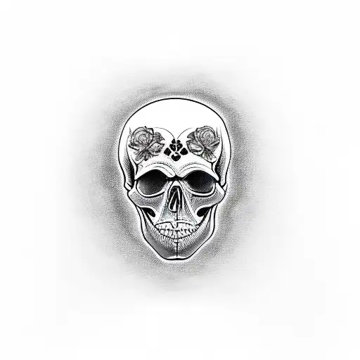 Skull With Woman