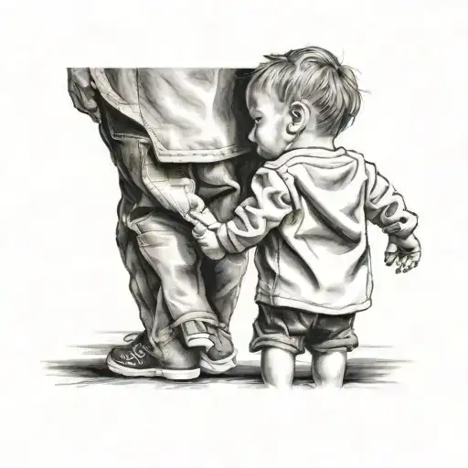 Father And Son Holding Hands