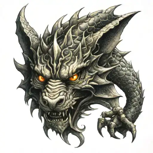 100 Demon Beasts Icons Inside Dragon Scales Forearm