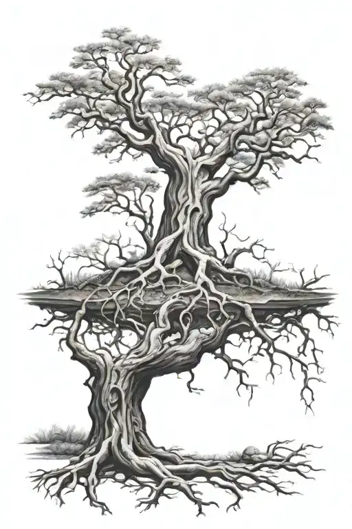 Tree Roots Reaching Deep