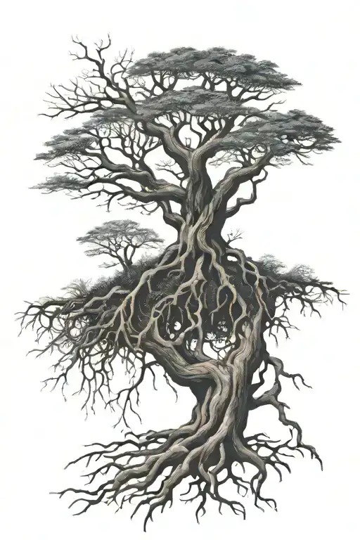 Tree Roots Reaching Deep