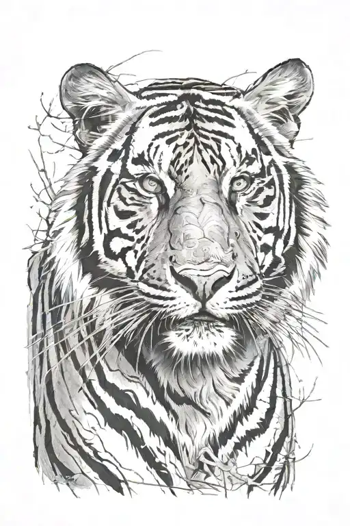 Tiger Facing Forward